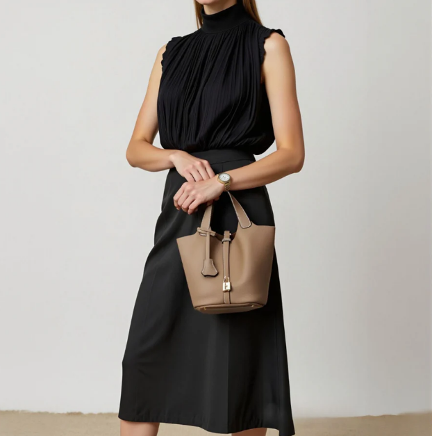 Bolso Tote con Pañuelo de Seda Mujer Tipo Shopper
