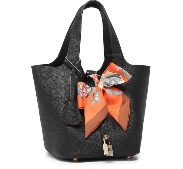 Bolso Tote con Pañuelo de Seda Mujer Tipo Shopper