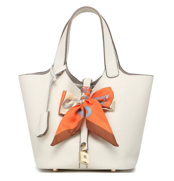 Bolso Tote con Pañuelo de Seda Mujer Tipo Shopper
