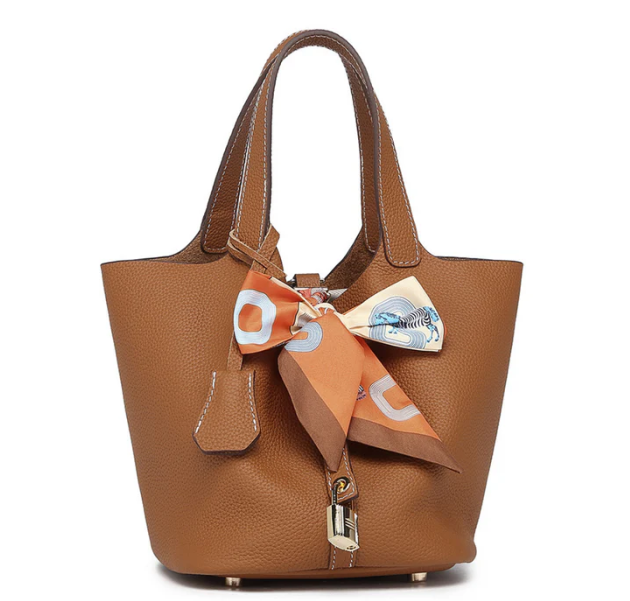 Bolso Tote con Pañuelo de Seda Mujer Tipo Shopper
