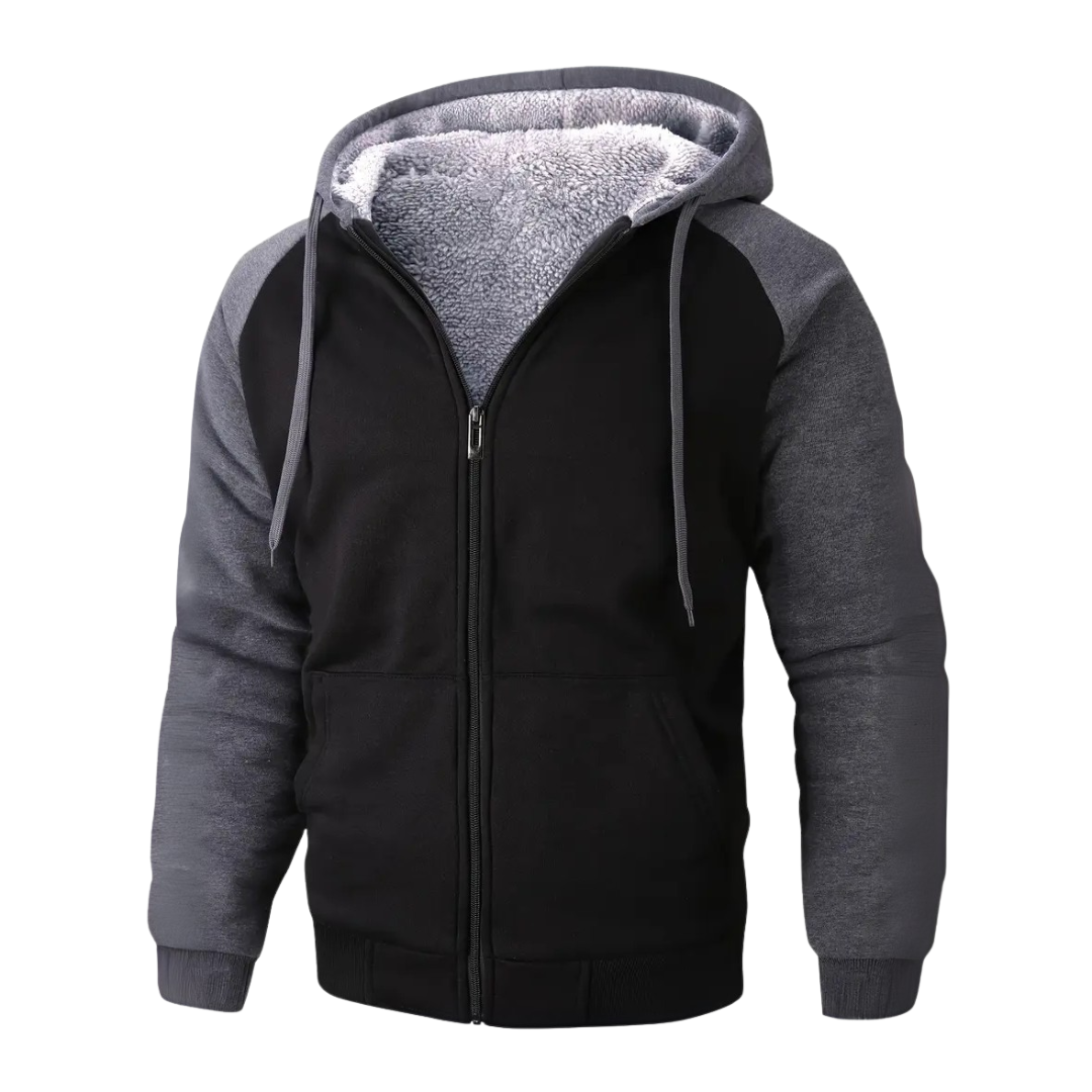 Borja | Sudadera con Cremallera Hombre Forro Sherpa con Capucha