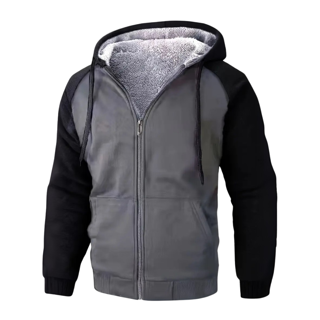 Borja | Sudadera con Cremallera Hombre Forro Sherpa con Capucha