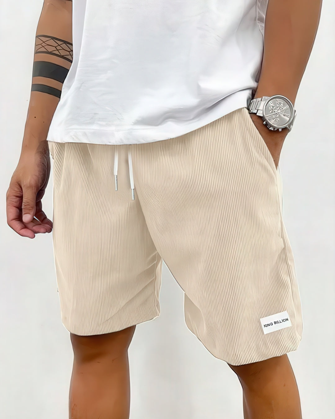 Bruno | Pantalones Cortos de Pana Casual Hombre Corte Suelto