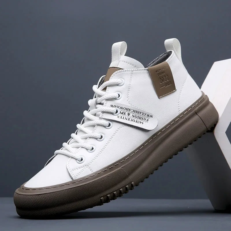 Bruno | Zapatillas Casual de Cuero Hombre Cordones