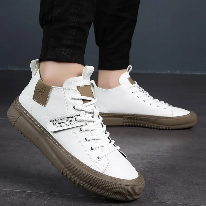 Bruno | Zapatillas Casual de Cuero Hombre Cordones