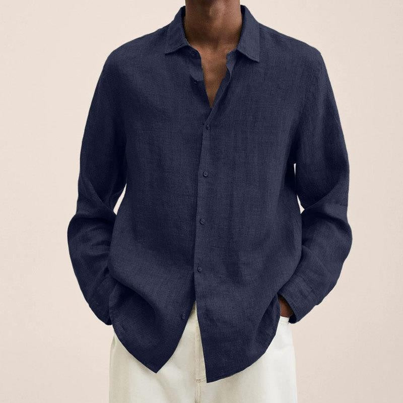 Camisa de Manga Larga Hombre Cuello Clásico