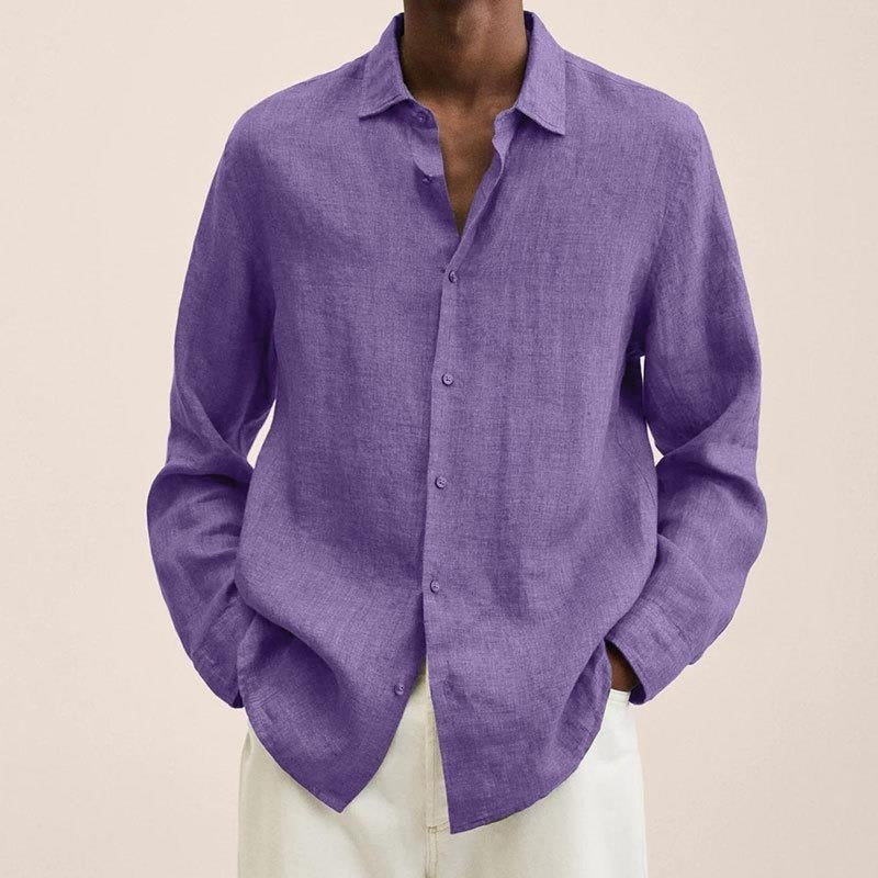 Camisa de Manga Larga Hombre Cuello Clásico