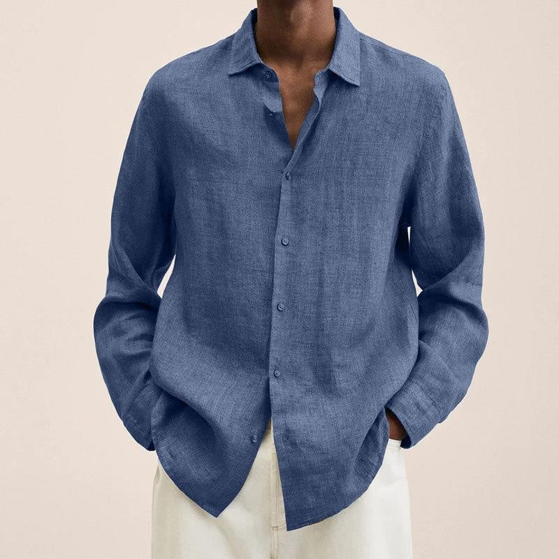 Camisa de Manga Larga Hombre Cuello Clásico