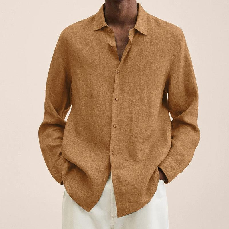 Camisa de Manga Larga Hombre Cuello Clásico