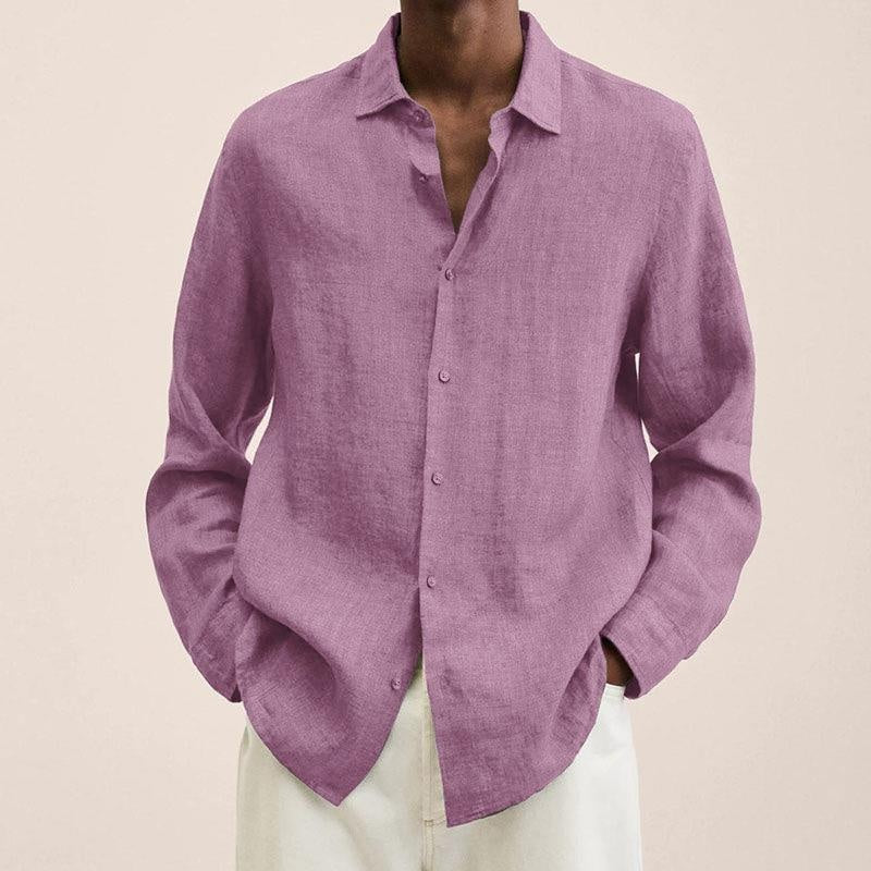 Camisa de Manga Larga Hombre Cuello Clásico