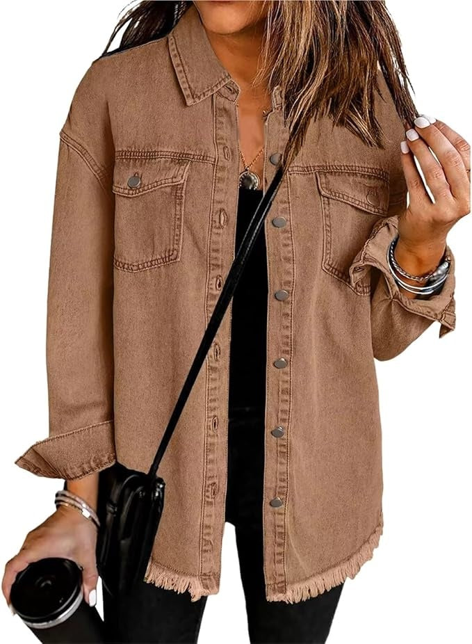 Carla | Camisa Vaquera Oversize Mujer Manga Larga Bolsillos
