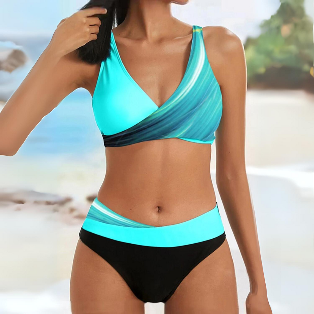 Carmela | Bikini de Talle Alto Mujer Escote V Cruzado