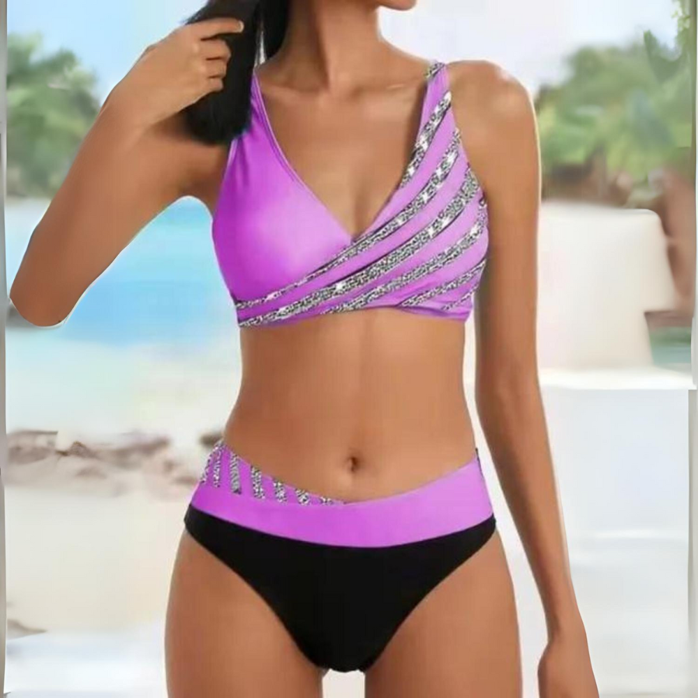 Carmela | Bikini de Talle Alto Mujer Escote V Cruzado