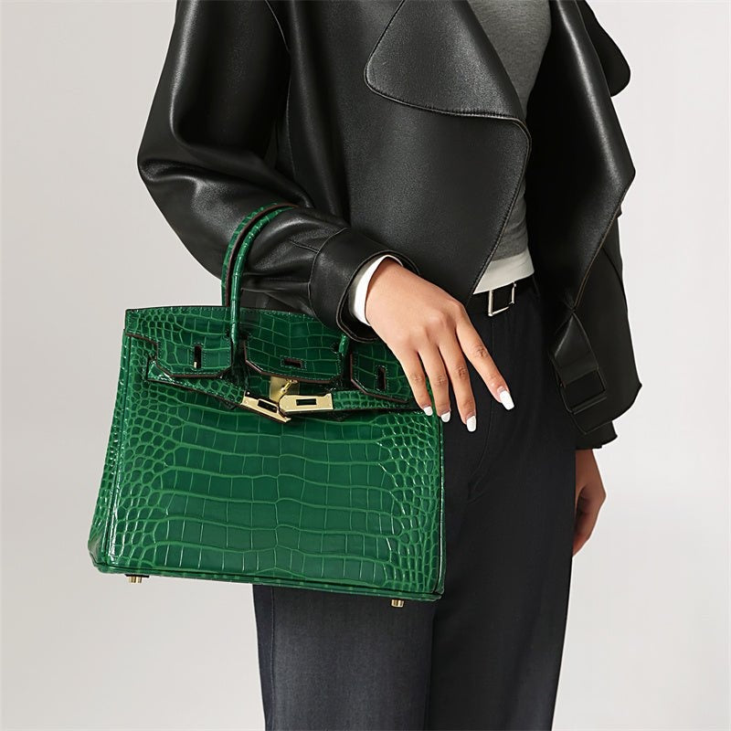 Cayetana | Bolso de Mano de Piel Mujer Asas Dobles Herrajes