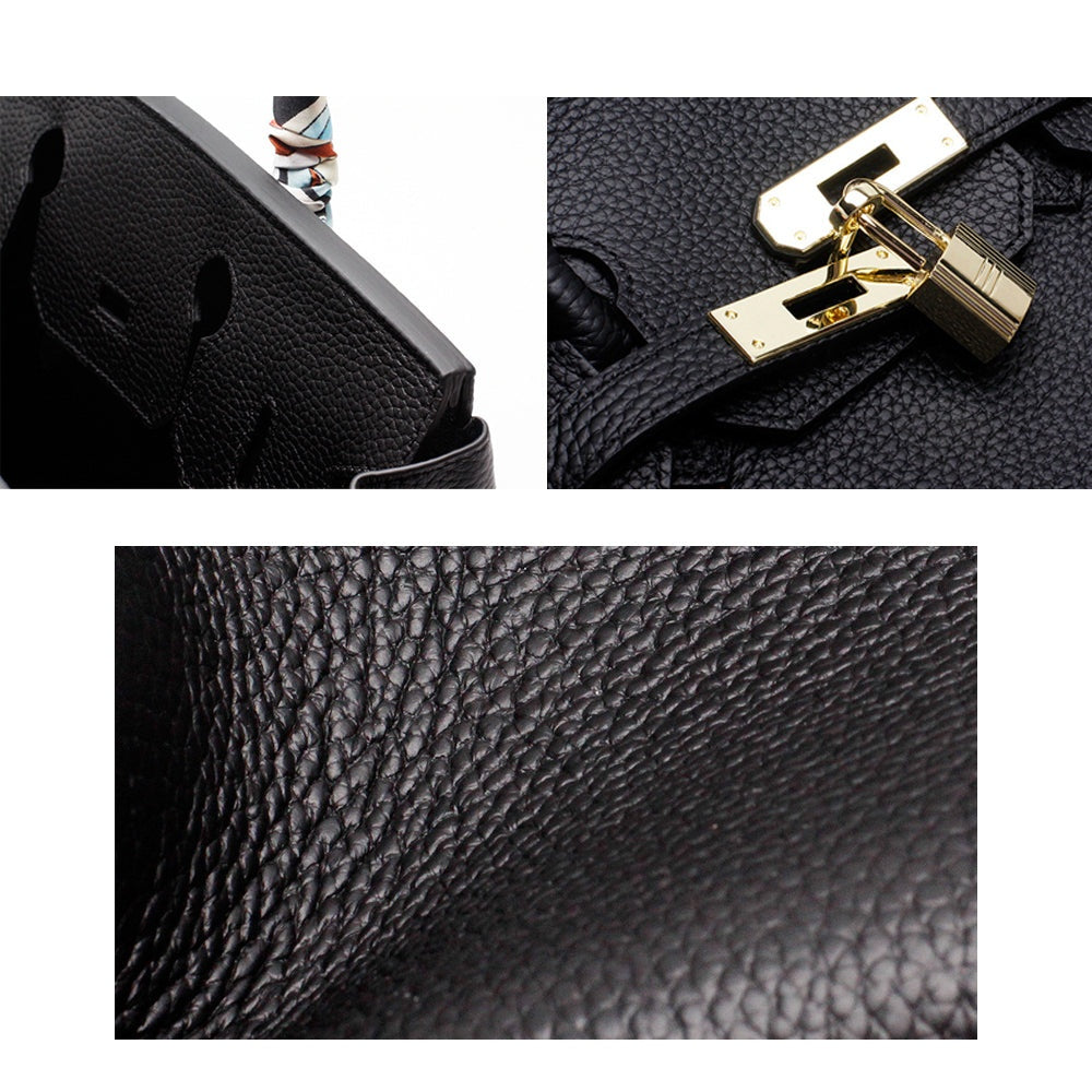 Cayetana | Bolso de Mano de Piel Mujer Asas Dobles Herrajes