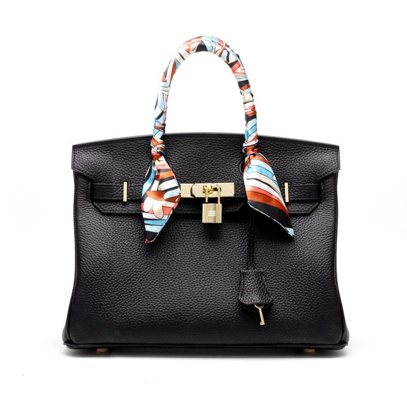 Cayetana | Bolso de Mano de Piel Mujer Asas Dobles Herrajes