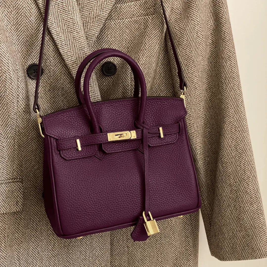 Cayetana | Bolso de Mano de Piel Mujer Asas Dobles Herrajes