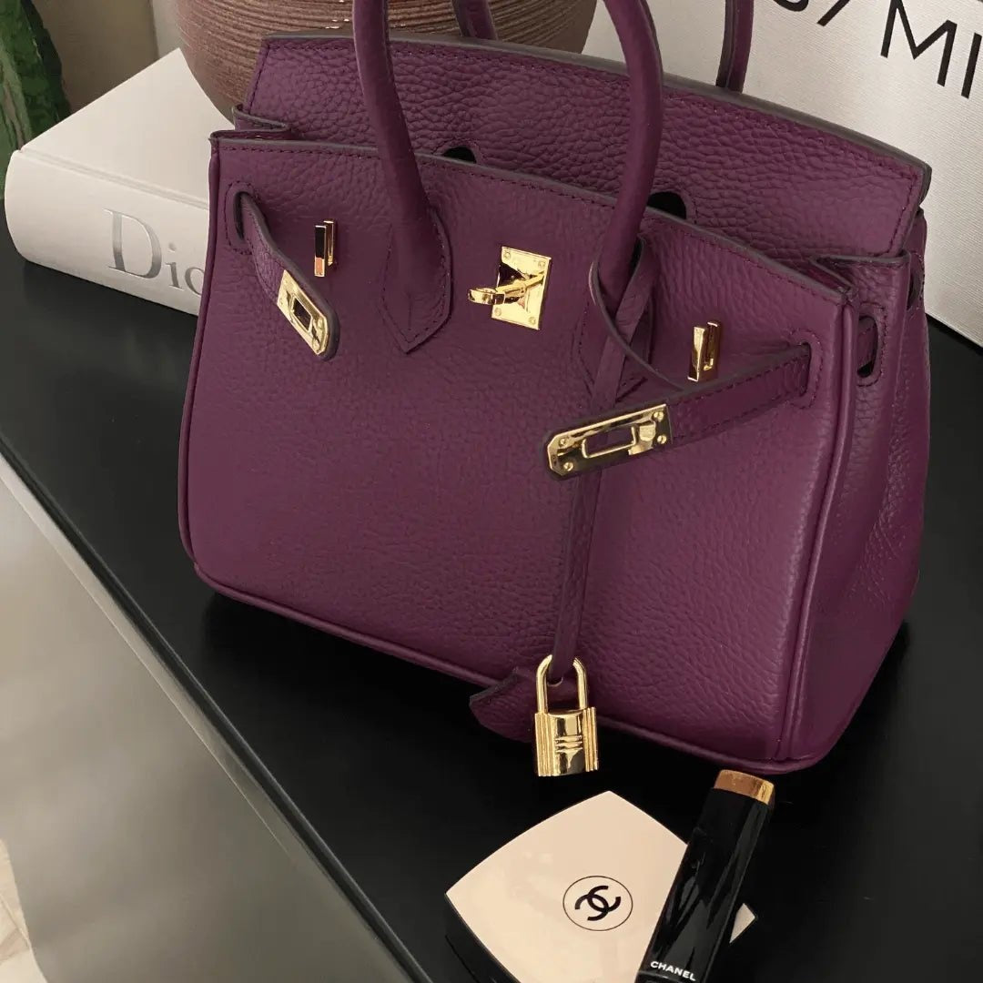 Cayetana | Bolso de Mano de Piel Mujer Asas Dobles Herrajes