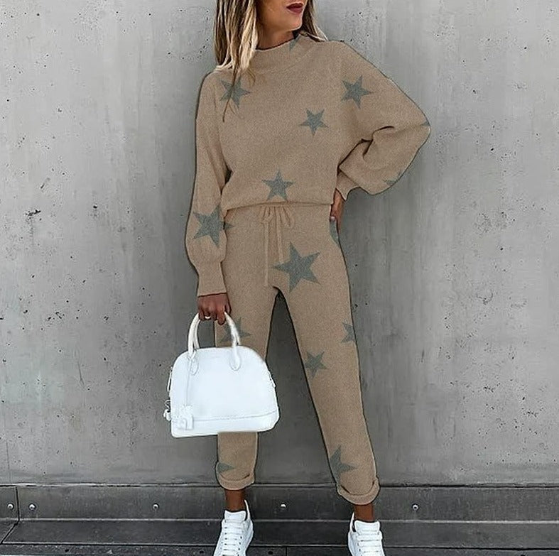 Celia | Conjunto Chándal de Punto Mujer Estampado Estrellas