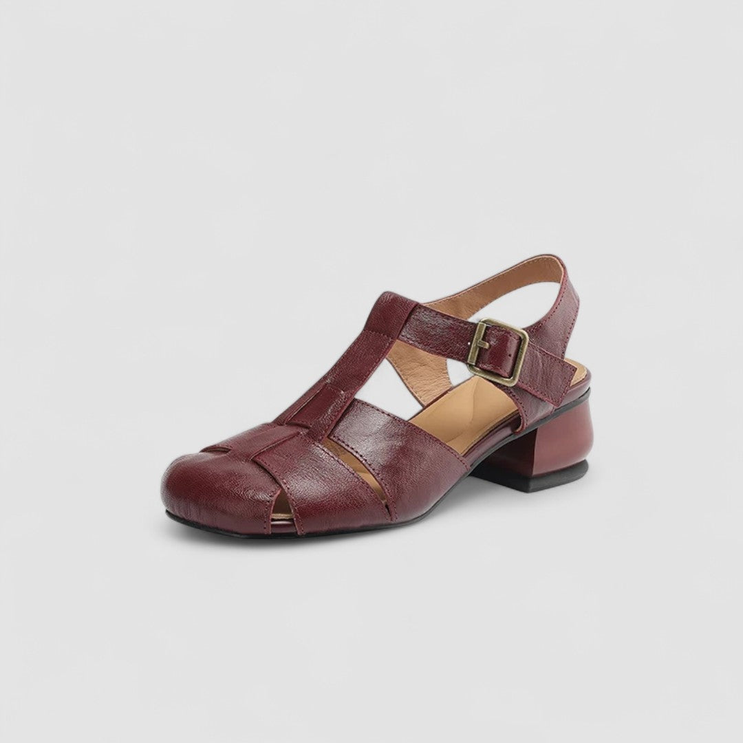 Celia | Mary Jane Shoes Mujer Piel Tacón Bloque Tiras