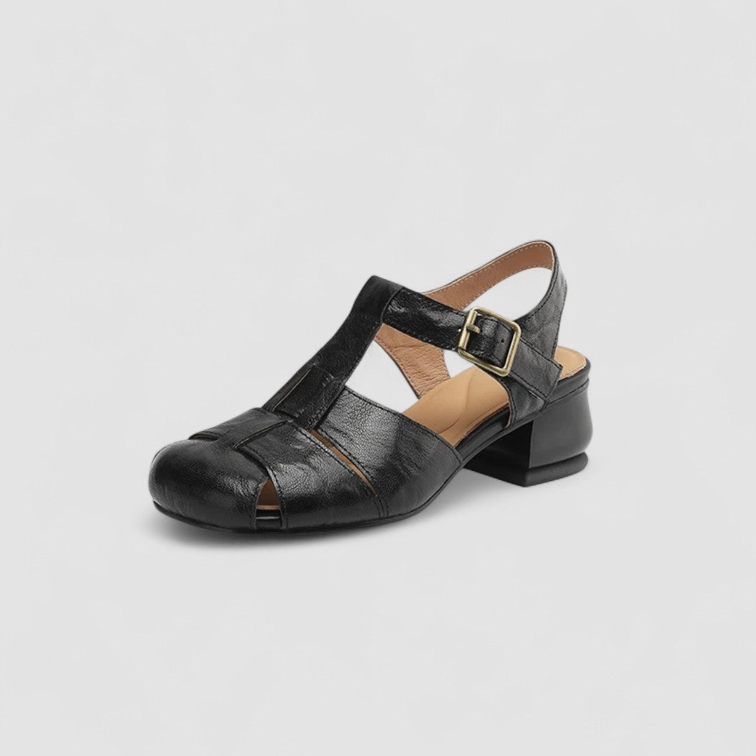 Celia | Mary Jane Shoes Mujer Piel Tacón Bloque Tiras