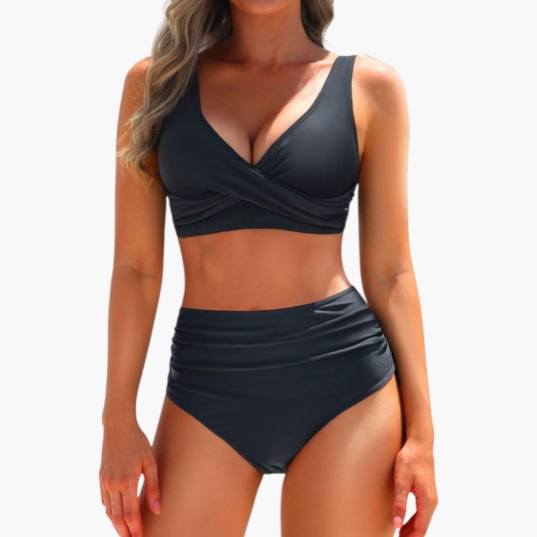 Claudia | Bikini de Cintura Alta Mujer Cruzado Dos Piezas
