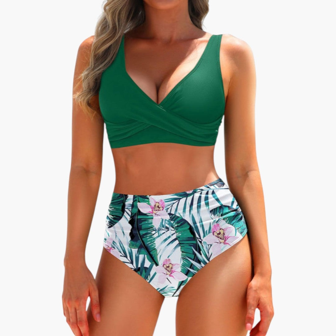 Claudia | Bikini de Cintura Alta Mujer Cruzado Dos Piezas