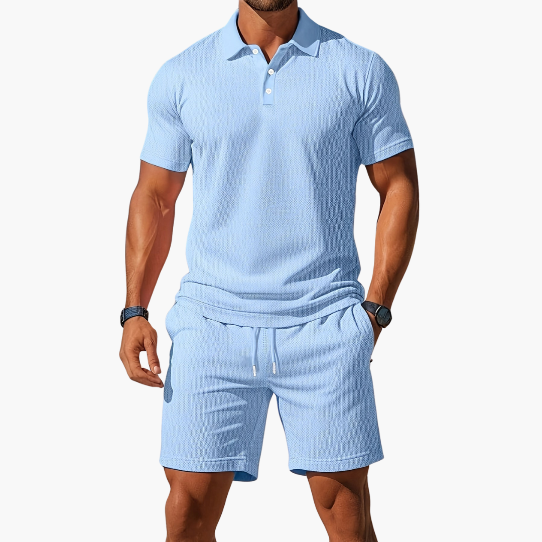 Conjunto Deportivo de Polo y Pantalón Corto Hombre