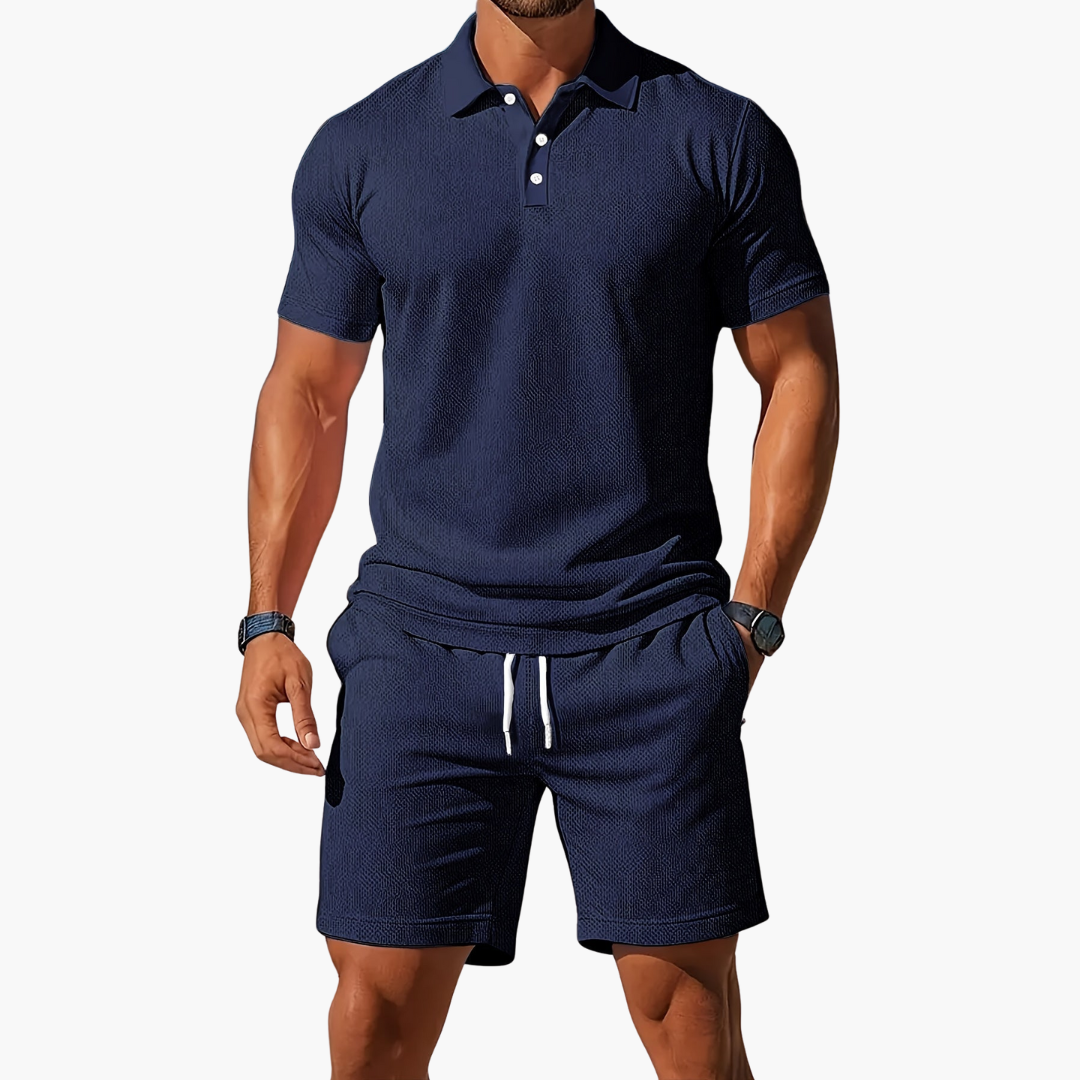 Conjunto Deportivo de Polo y Pantalón Corto Hombre