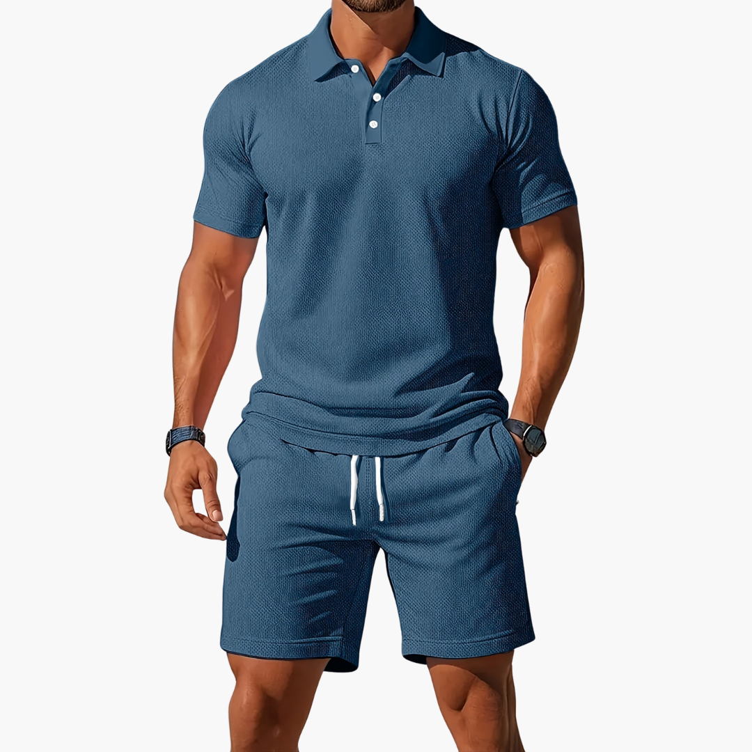 Conjunto Deportivo de Polo y Pantalón Corto Hombre