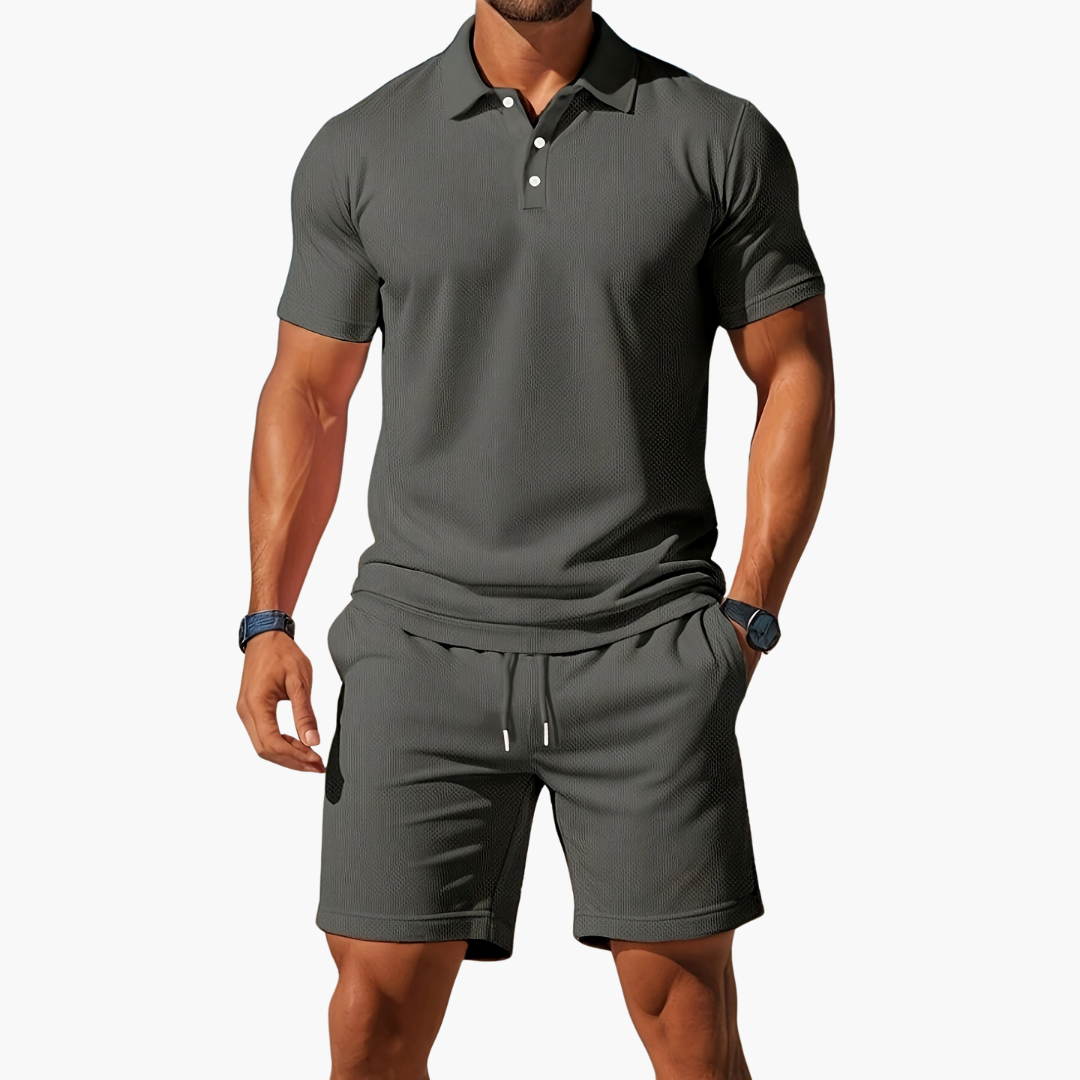 Conjunto Deportivo de Polo y Pantalón Corto Hombre