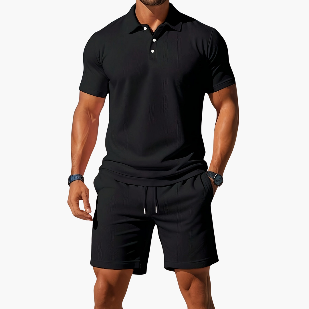 Conjunto Deportivo de Polo y Pantalón Corto Hombre