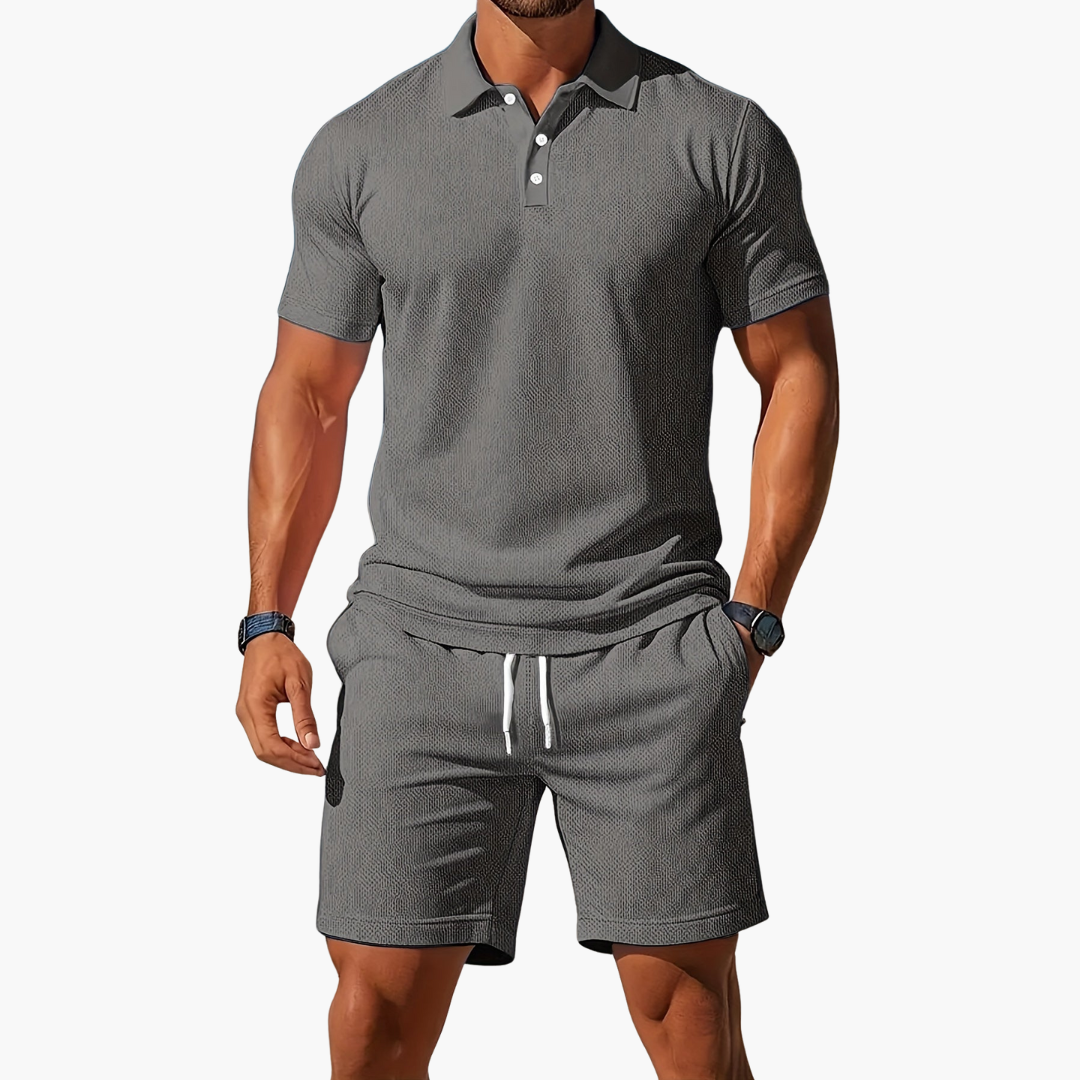 Conjunto Deportivo de Polo y Pantalón Corto Hombre