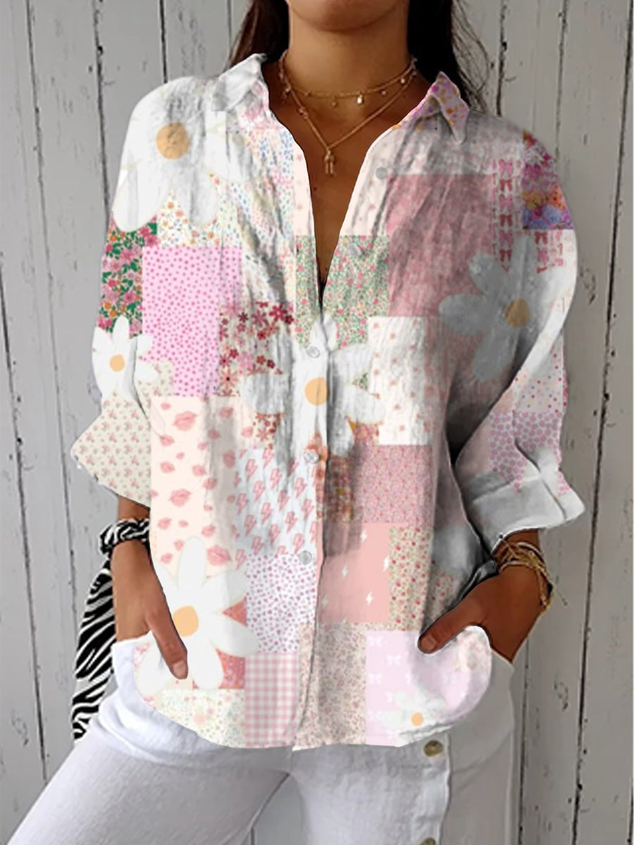 Consuelo | Blusa Tropical Estampada Mujer Escote V