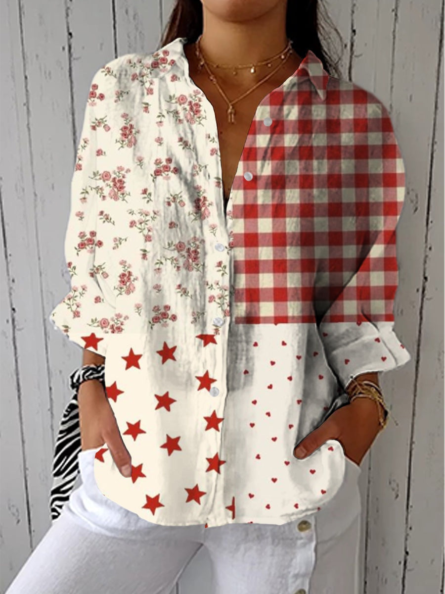 Consuelo | Blusa Tropical Estampada Mujer Escote V