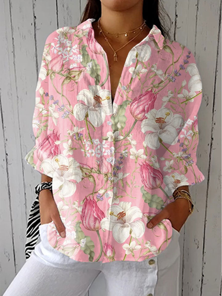 Consuelo | Blusa Tropical Estampada Mujer Escote V