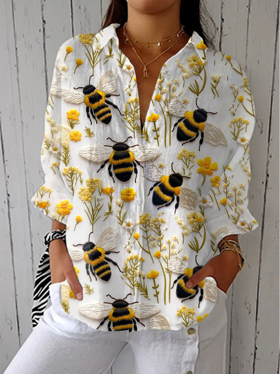 Consuelo | Blusa Tropical Estampada Mujer Escote V
