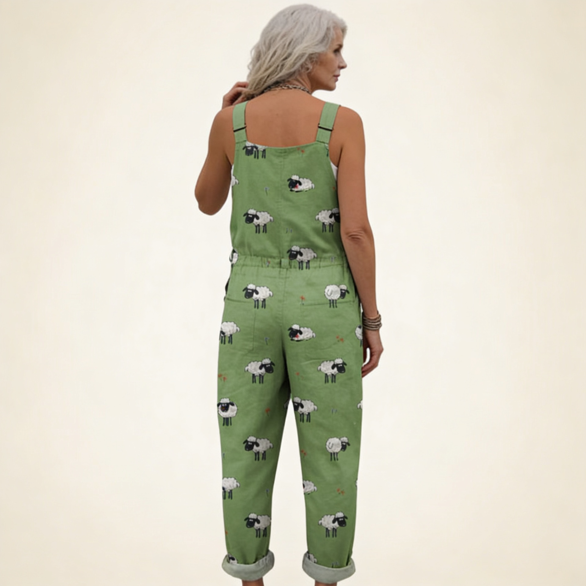 Consuelo | Mono Peto Estampado Casual Mujer Tirantes Ajustables