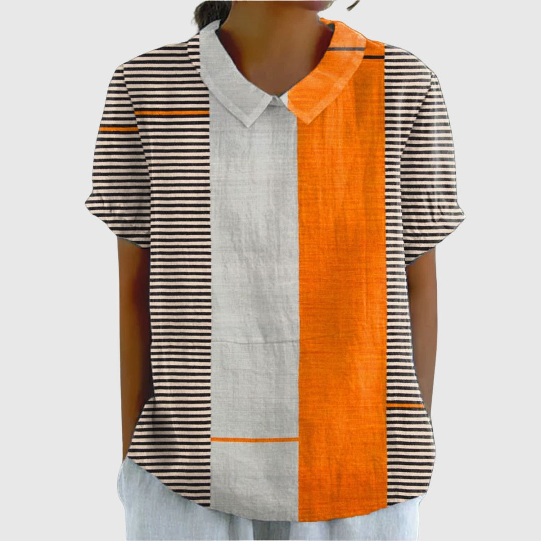 Covadonga | Camisa Oversize Estampada de Manga Corta Mujer