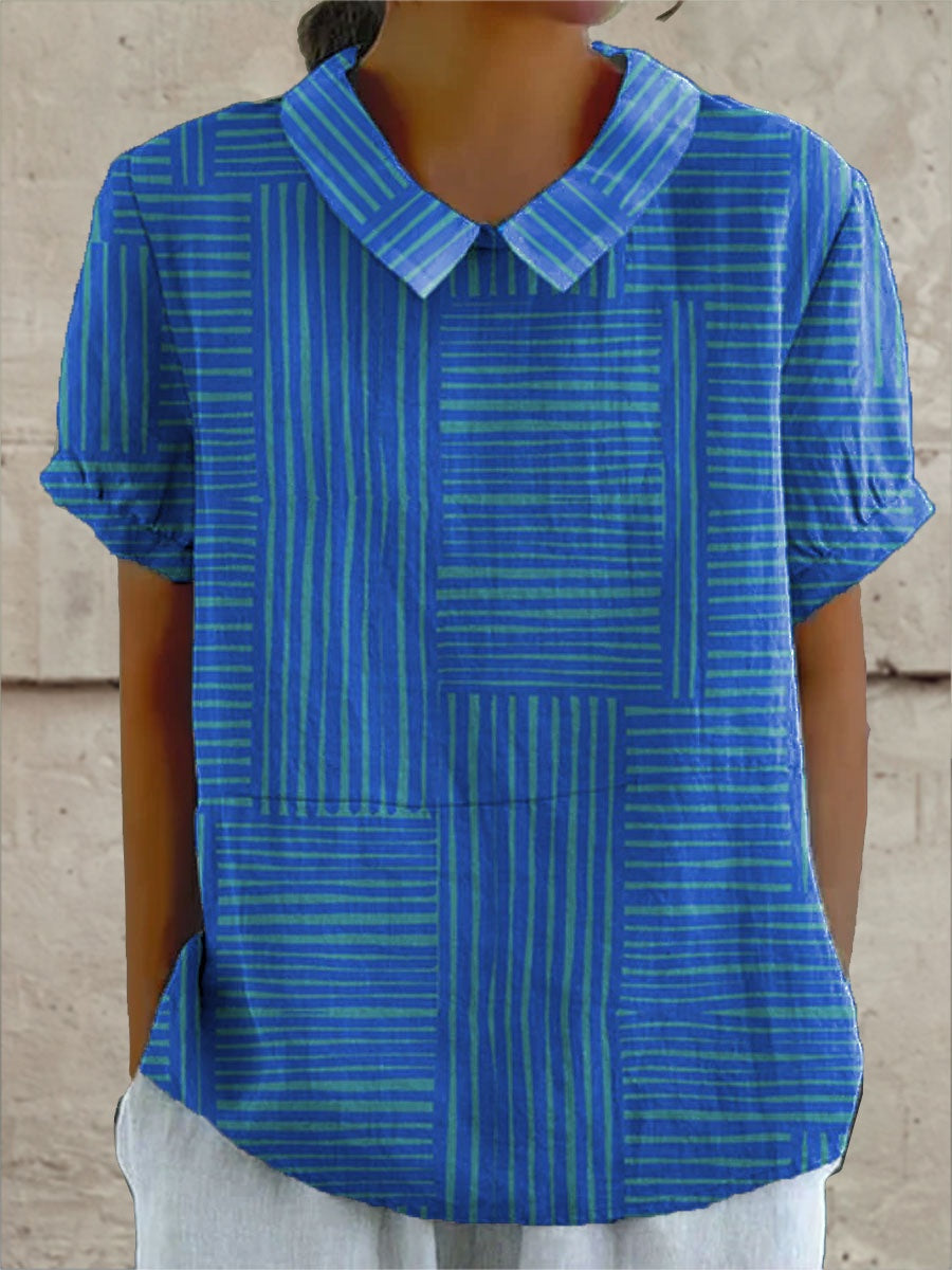 Covadonga | Camisa Oversize Estampada de Manga Corta Mujer