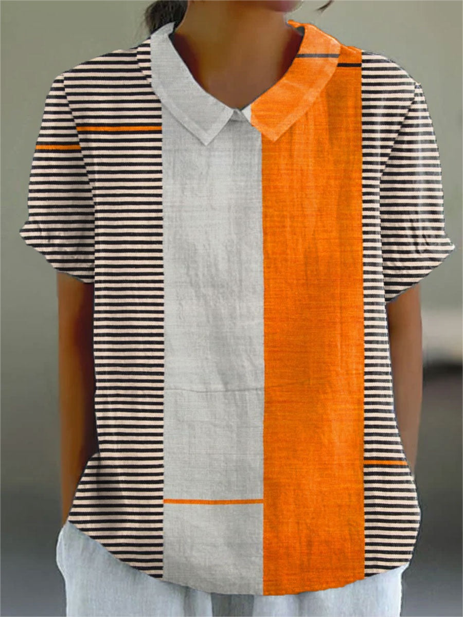 Covadonga | Camisa Oversize Estampada de Manga Corta Mujer