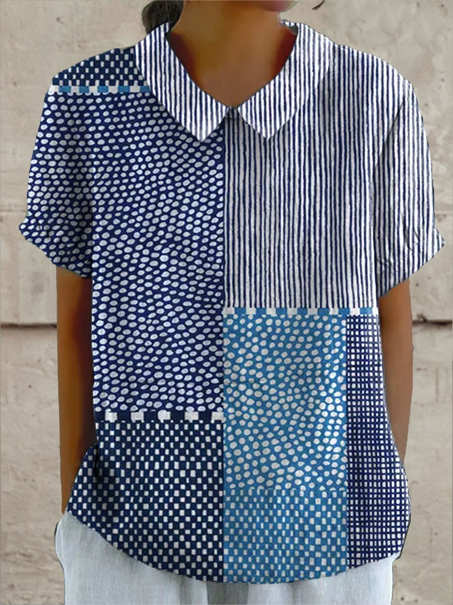 Covadonga | Camisa Oversize Estampada de Manga Corta Mujer