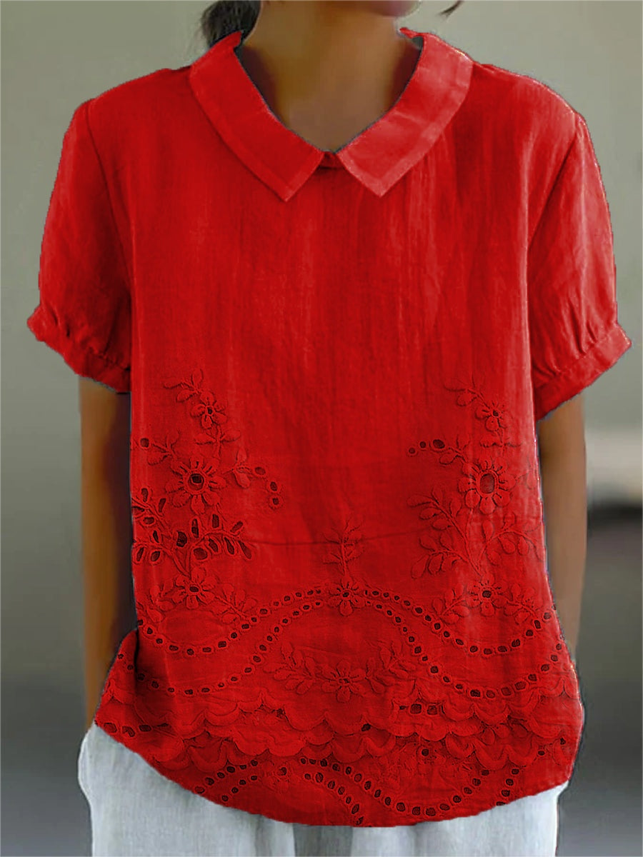 Covadonga | Camisa Oversize Estampada de Manga Corta Mujer