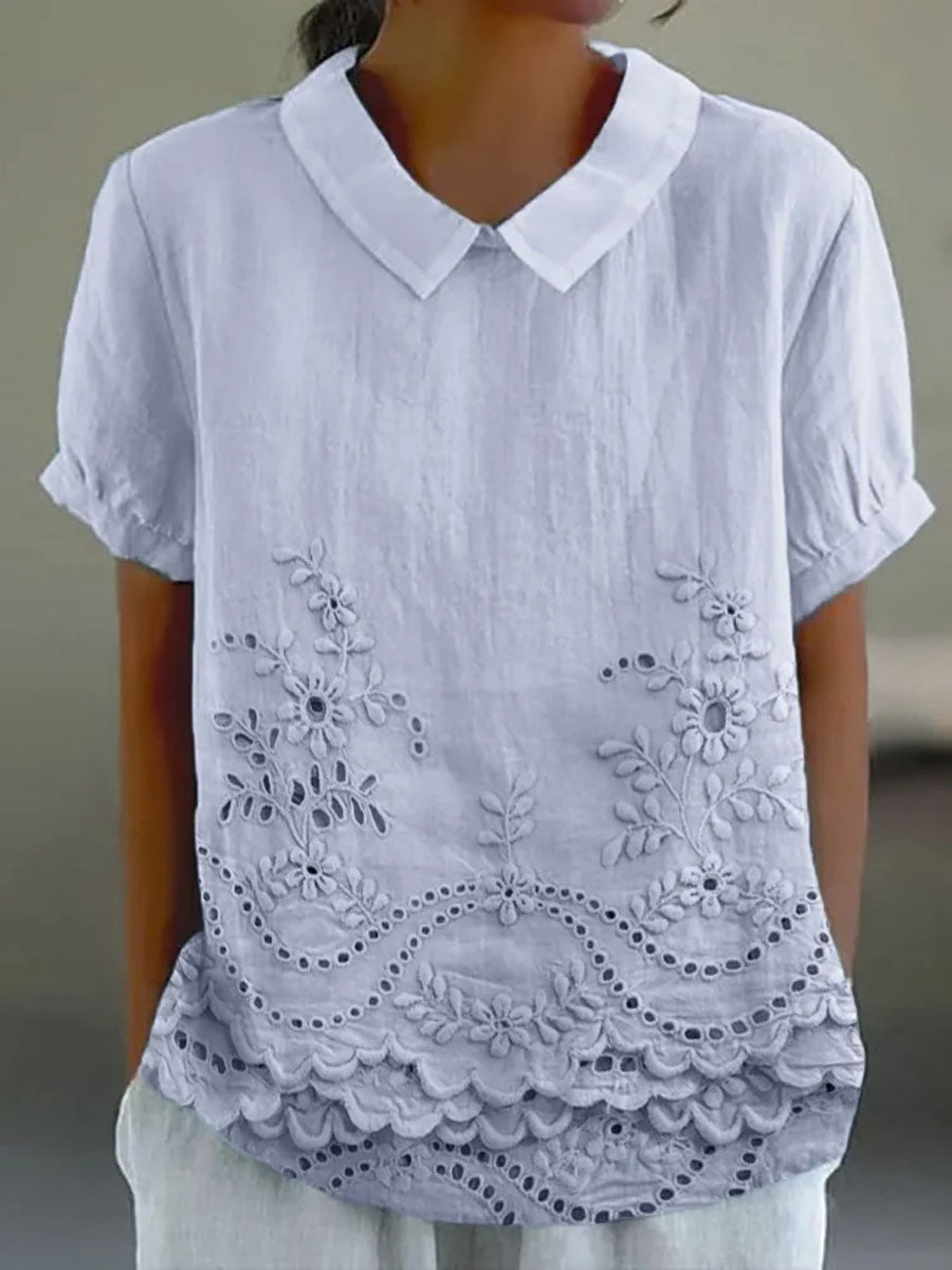 Covadonga | Camisa Oversize Estampada de Manga Corta Mujer