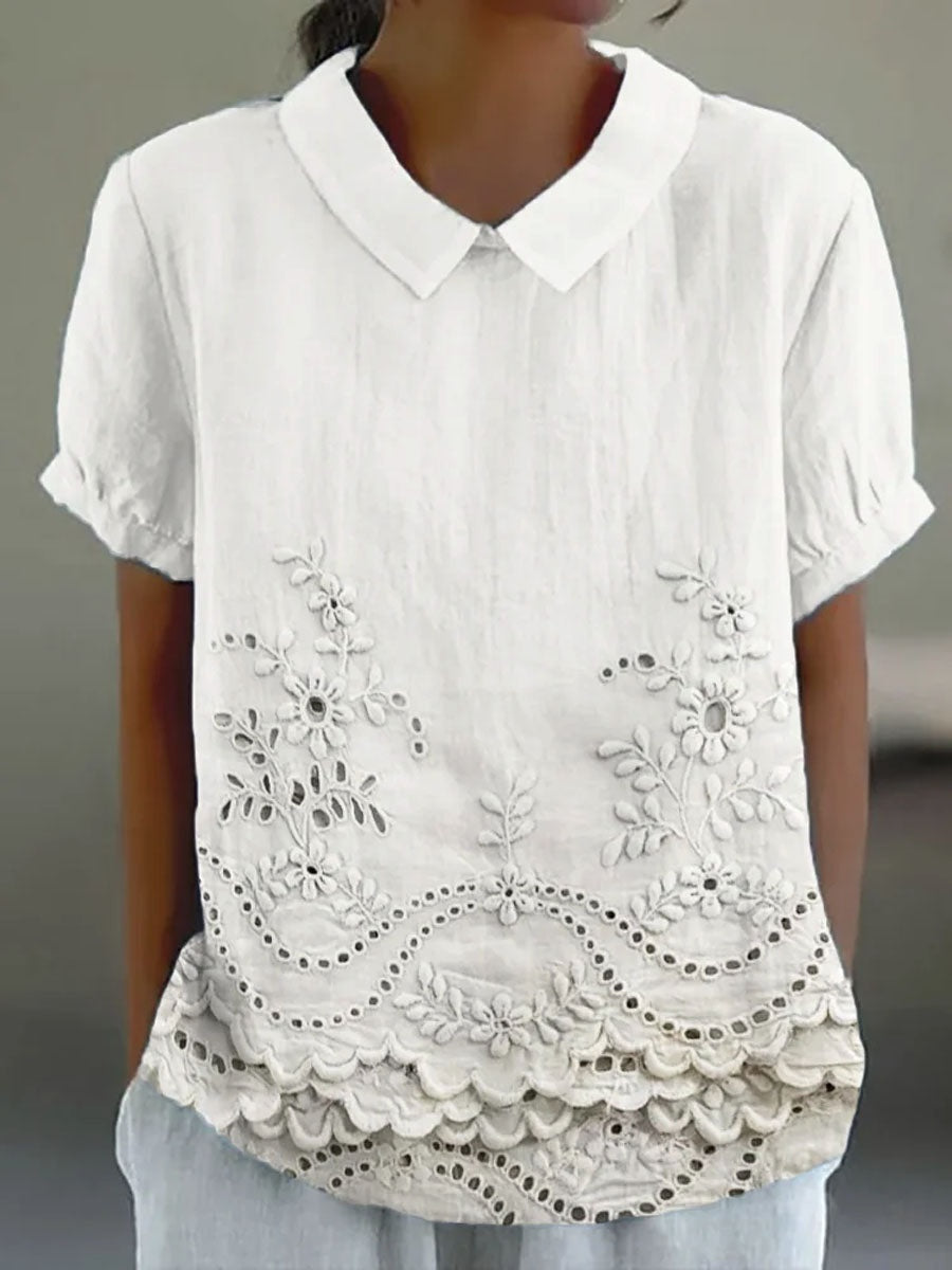 Covadonga | Camisa Oversize Estampada de Manga Corta Mujer