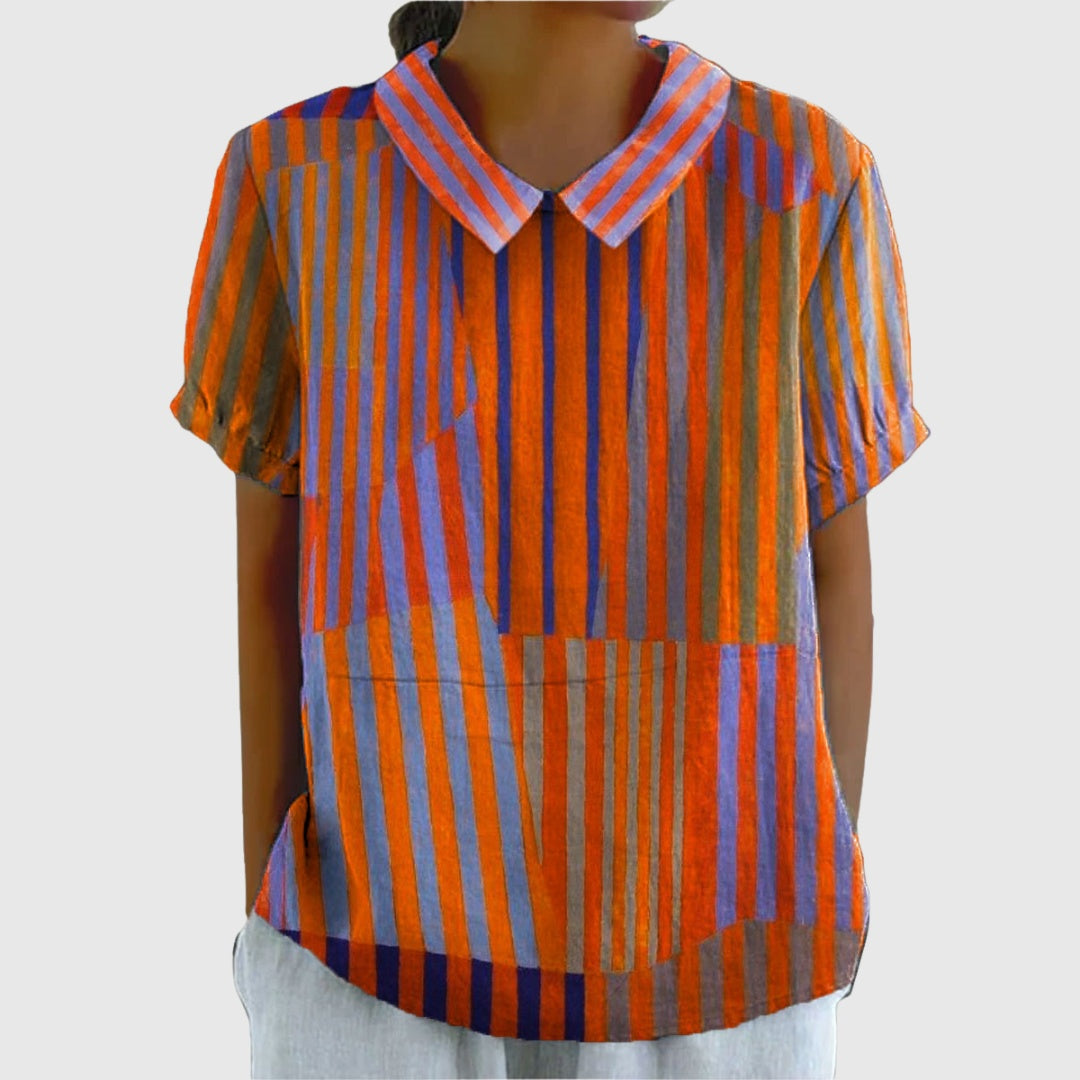 Covadonga | Camisa Oversize Estampada de Manga Corta Mujer