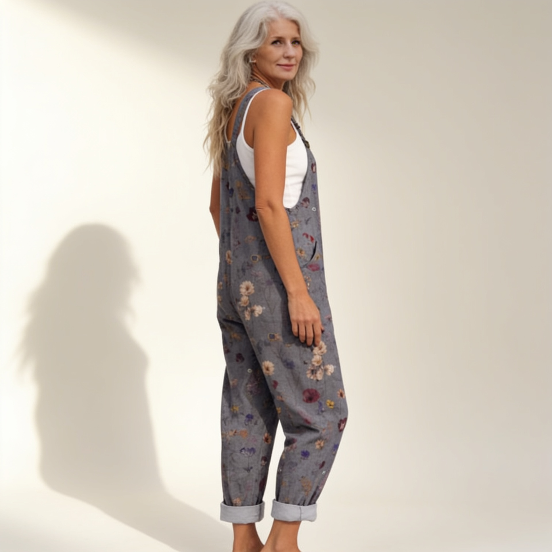 Covadonga | Mono Largo Estampado Floral Mujer Tirantes