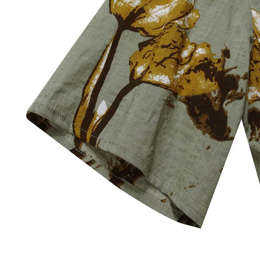 Covadonga | Vestido Largo Floral Mujer Manga Corta Suelto