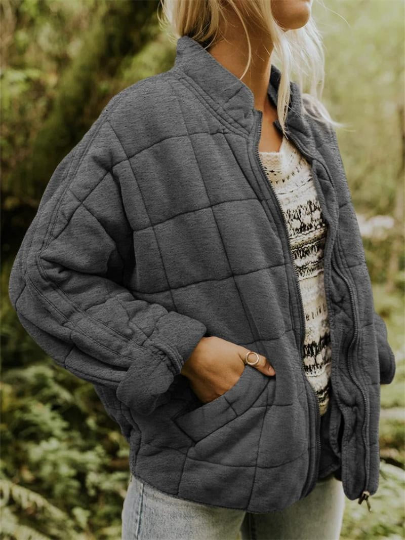 Cristina | Chaqueta Bomber Acolchada Mujer Cuello Alzado Cremallera