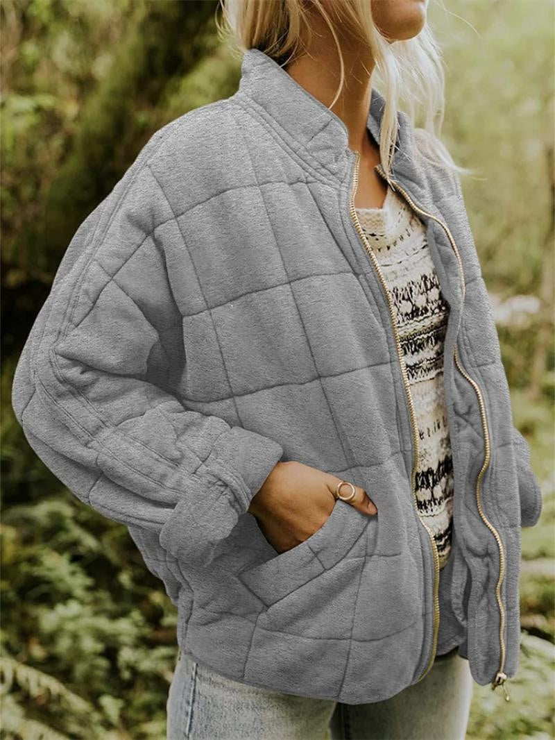 Cristina | Chaqueta Bomber Acolchada Mujer Cuello Alzado Cremallera